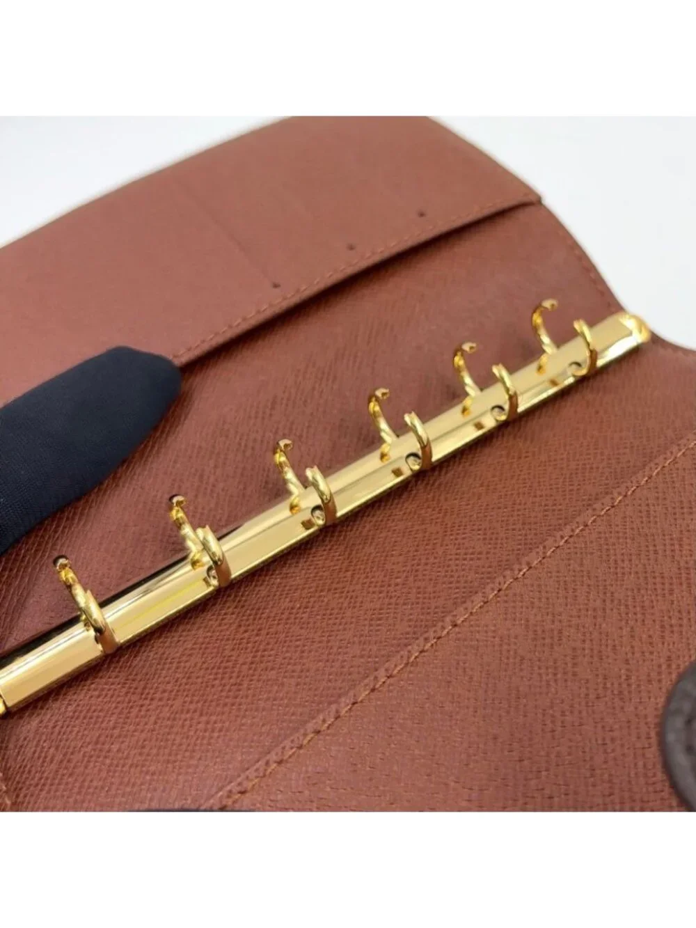 Louis Vuitton Agenda PM Monogram Leather Brown Pocket Bookcover Gold